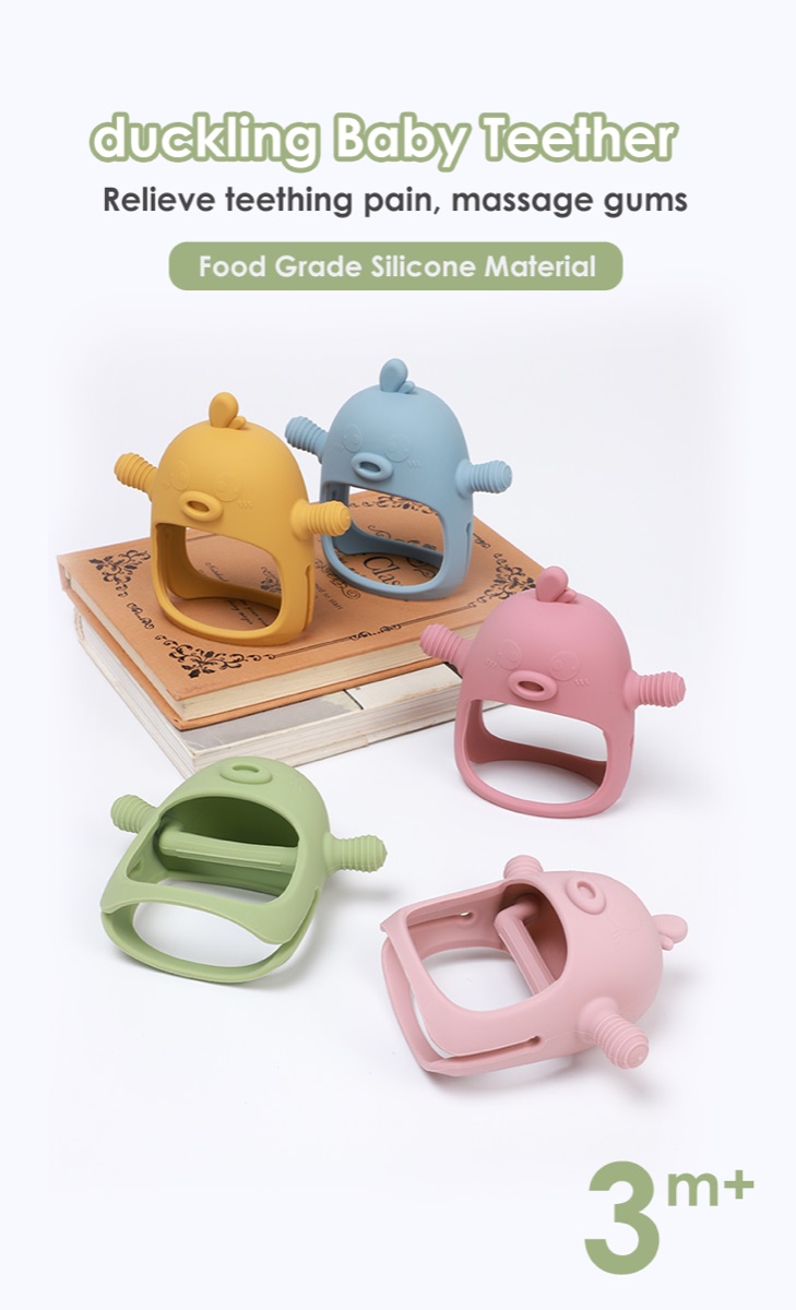Duckling silicone teether