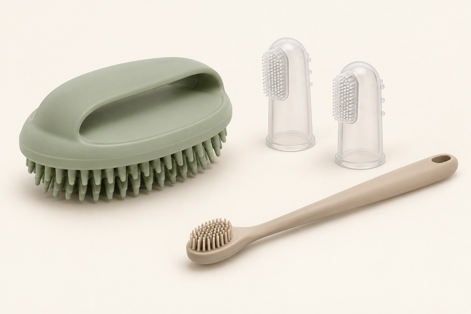 Pet bathing and oral-care development illustration