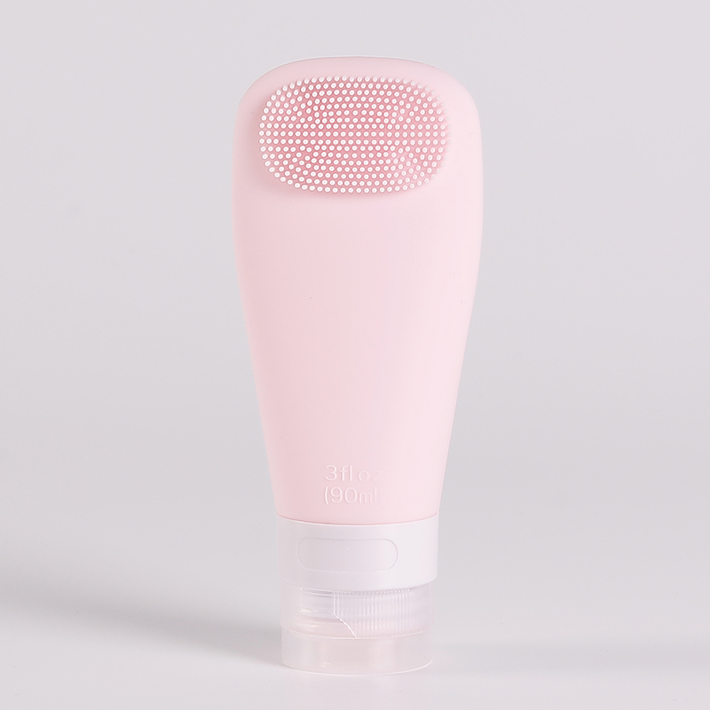 Integrated brush-top bottle